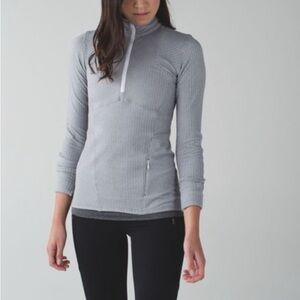 Lululemon‎ 1/2 Zip Pullover Jacket Womens Kanto Catch Me Heather Herringbone